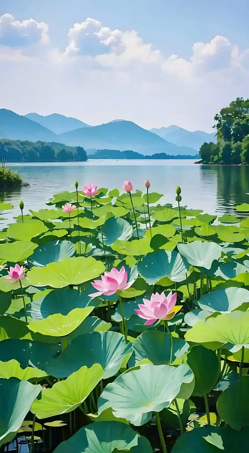 看最美风景,收获最好心情.西湖荷花美丽绚烂,花瓣盛开,湖水映 - 抖音