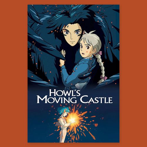 哈尔的移动城堡 日本动漫宫崎骏电影海报高清铜版纸印刷宿舍卧室