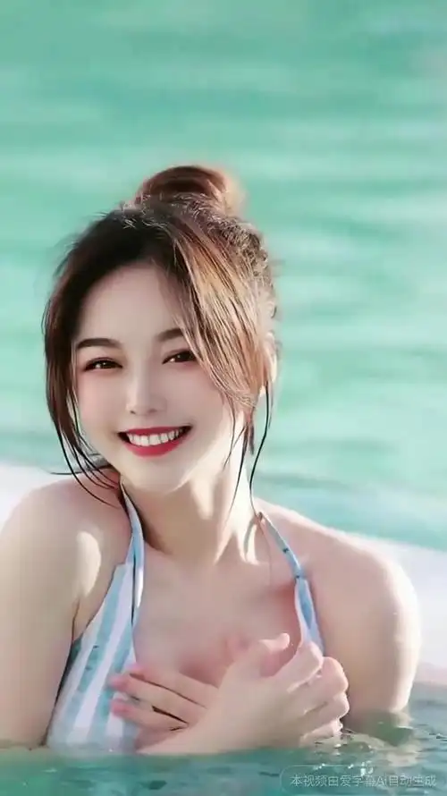 超美比基尼小姐姐,拍写真的时候做这个动作,摄影师都急得脸红