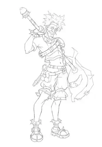 草稿|插画|游戏原画|想吃披萨啊 - 原创作品 - 站酷 (zcool)