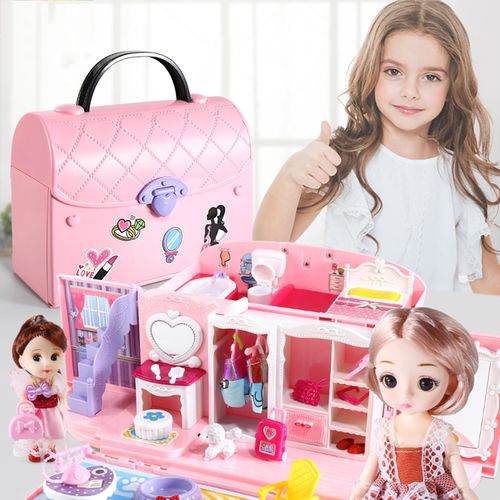 女孩玩具过家家娃娃屋智扣公主益智力三四五周3-4-6-8岁儿童5生日礼物