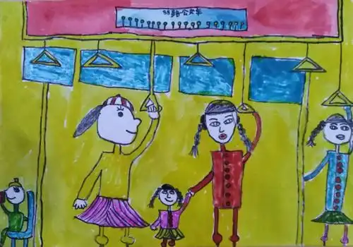 水墨鸡冠花 完成时间:90分钟 公交车上 完成时间:120分钟 帆船 完成