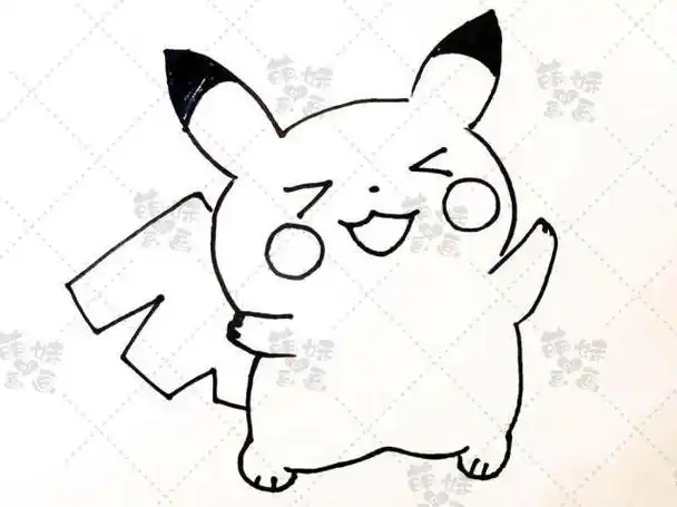 皮卡丘简笔画呆萌 皮卡丘简笔画呆萌可爱