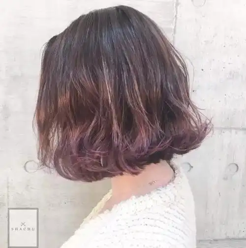 齐肩发烫发推荐,青春可爱风的水波纹卷发!