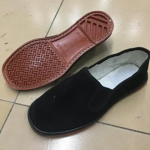 精品经典回忆老头复古老北京片懒白塑料底布鞋灯芯条绒面低帮男鞋