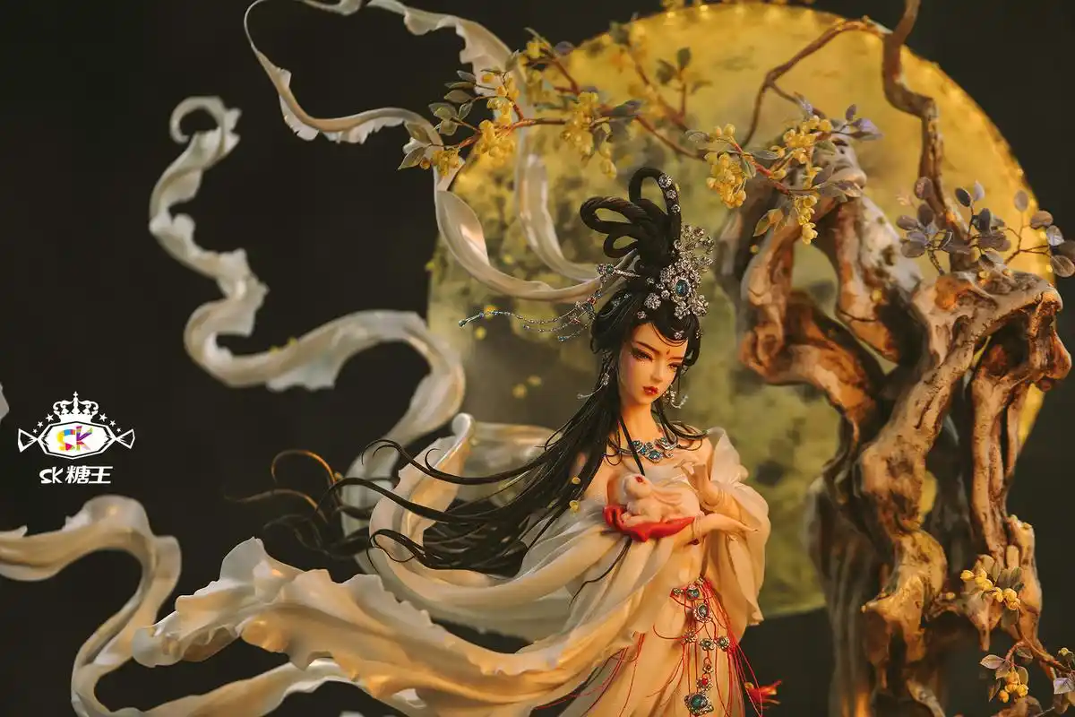 sk糖王团队|古风翻糖人偶蛋糕作品《嫦娥》