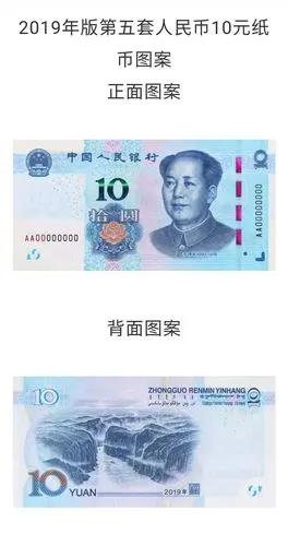 10元人民币风景图案仍是夔门