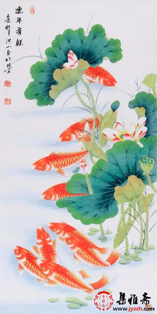 鱼在水中游,预示着事业如鱼得水,顺风顺水!