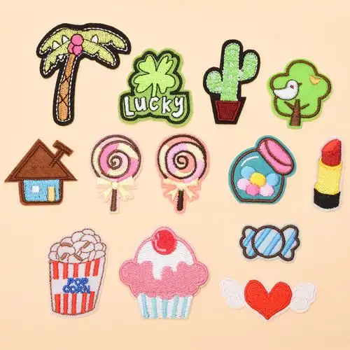 儿童衣服贴补丁贴绣花贴羽绒服修补洞卡通刺绣欧美潮牌徽章布贴