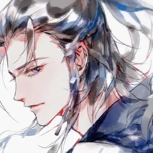 侧脸古风男生头像_头像图片_扣扣乐园