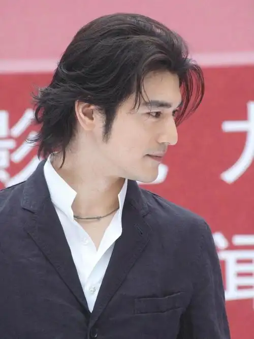 【京品优选】金城武同款假发男中长发狼尾鲻鱼头中分刘海自然帅气全