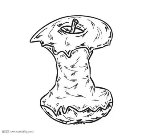 削苹果皮简笔画