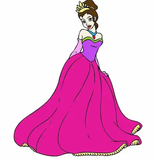 铅笔画,公主,图片,儿童画