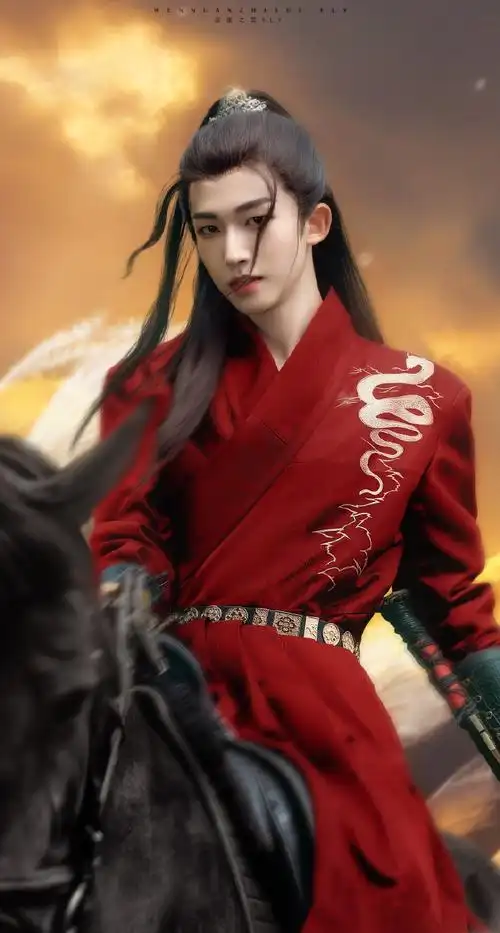 gq明星工作室出图##刘宇红衣古风扮相