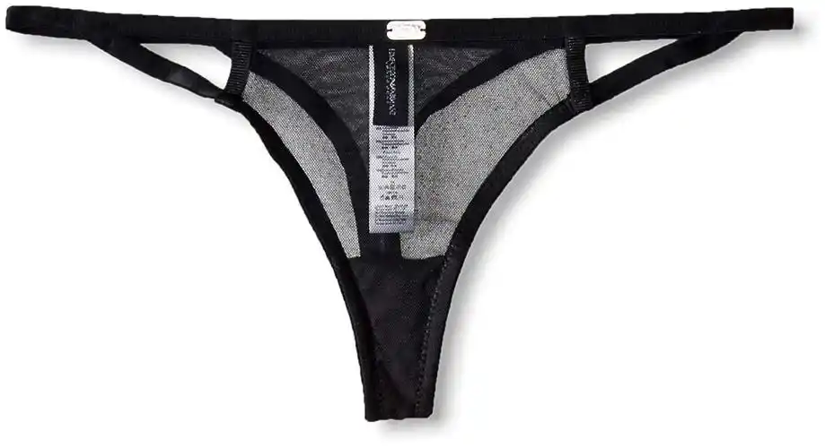 emporio armani womens dark room soft bondage mesh thong