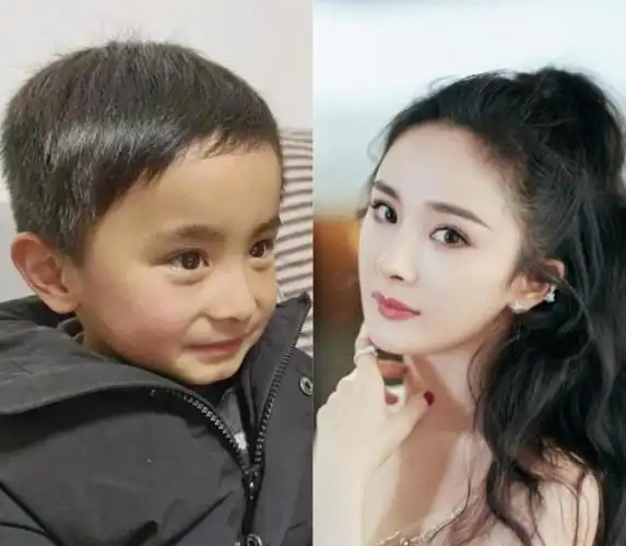 撞脸杨幂的小男孩火了,轮廓线条超神似,自家小糯米都没有这么像_腾讯