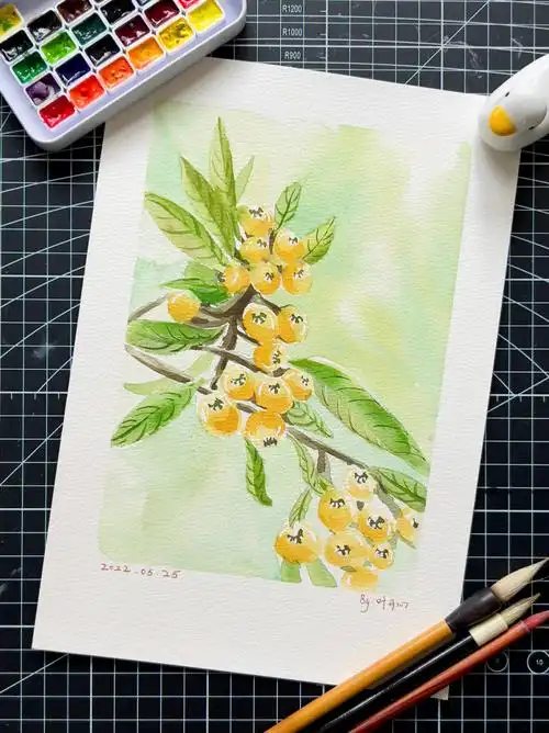 照片原素材来自@阿波罗99999999水彩颜料96:mg分装水彩画笔