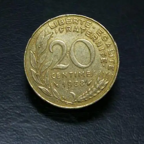 法国早期20生丁硬币1枚.重量