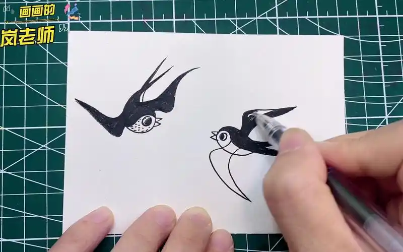 燕子简笔画,怎么样画小燕子又简单又好看