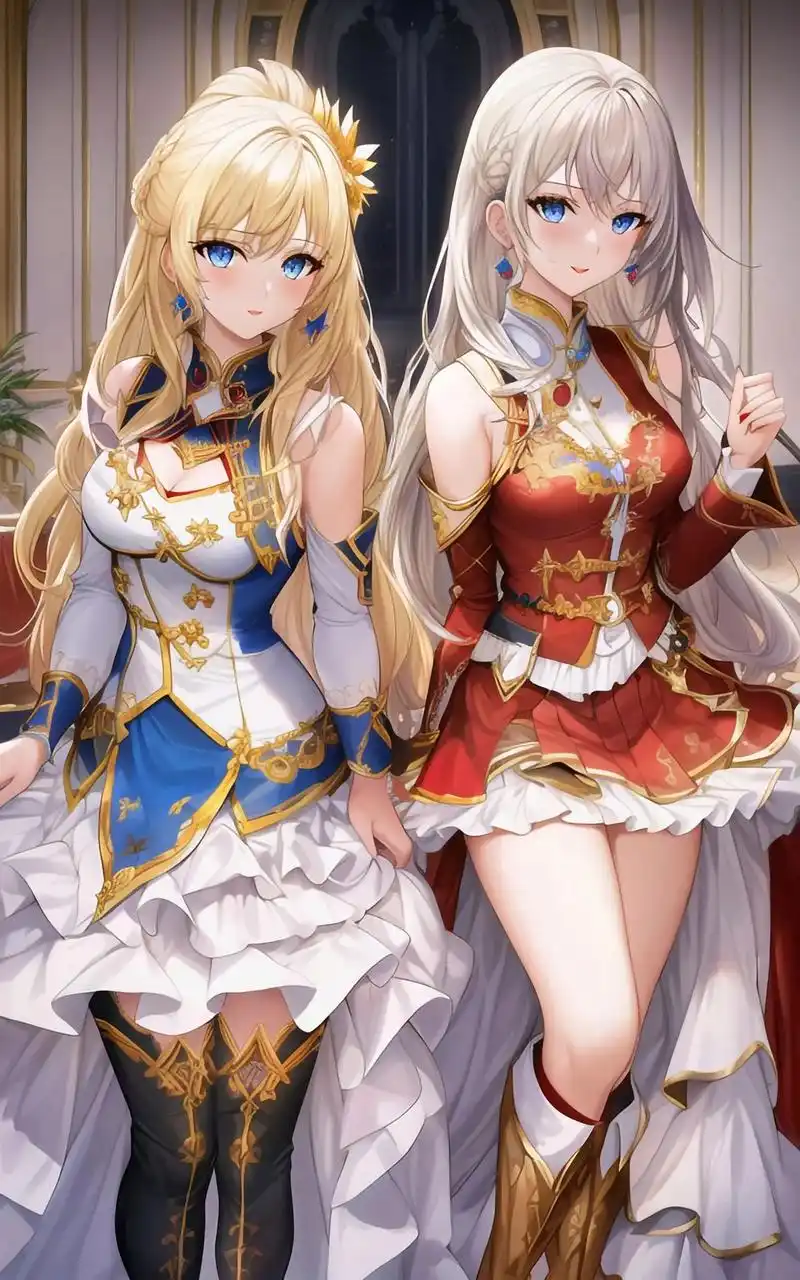 双胞胎姐妹花你更喜欢那一个?#二次元 #动漫壁纸 #ai绘画 - 抖音