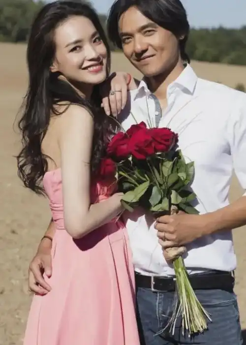 48岁舒淇正式补办婚礼,中式婚纱仅千元,冯德伦邀众星到场见证
