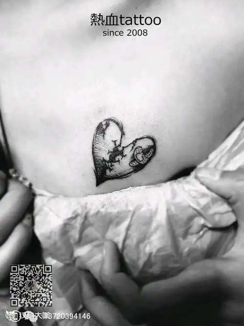 心碎了_纹身图案手稿图片_刘热血的纹身作品集