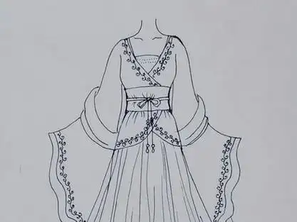 一起来画好看的古风衣服 #古风女装 #古风裙子 #简笔画 #萌知计划 #抖