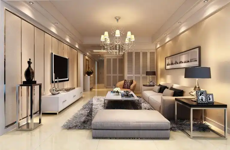 三室两厅现代简约客厅_《馨居》佳源居装修效果图