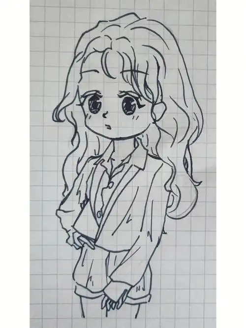 上色前还在给自己做心里建设 好在结果不错哈哈哈哈 #杨超越 #画画的