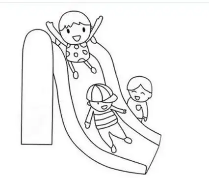 幼儿园滑滑梯简笔画图片大全 中级简笔画教程-第3张
