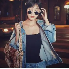 超小复古汉奸太子镜男小框圆形墨镜潮新乌龙院嘻哈黑框黑片镜盒