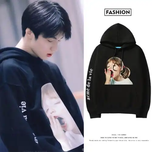 时代少年团刘耀文同款卫衣情侣宽松连帽男女卫衣