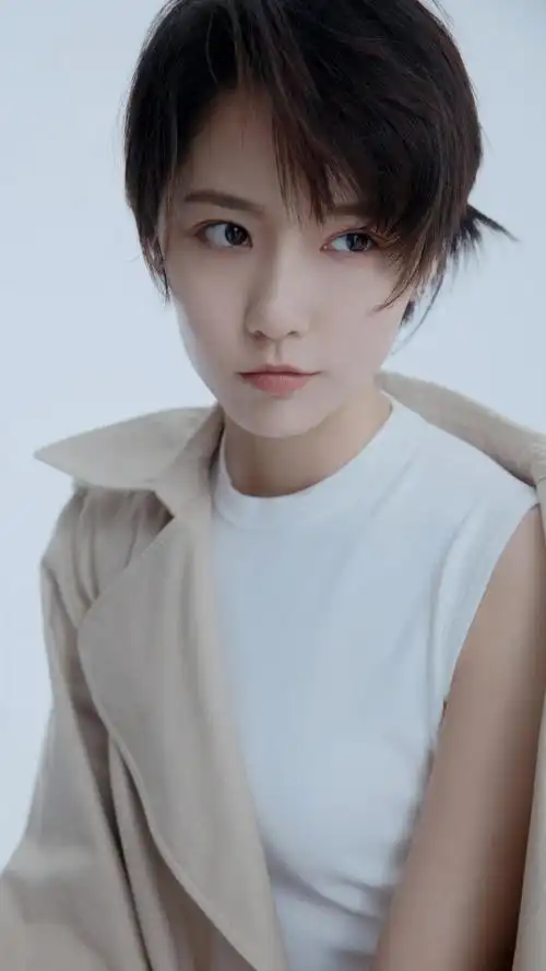 知性魅力女孩成果短发写真,高清图片,手机壁纸