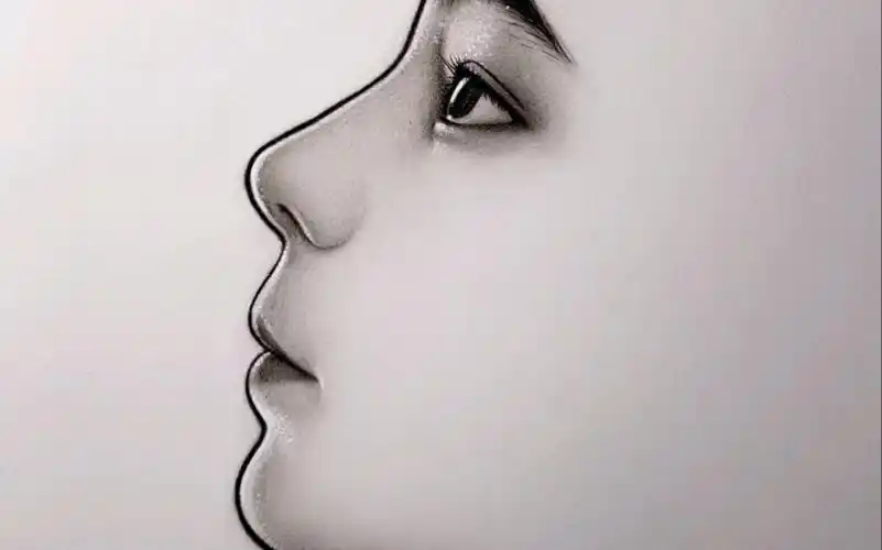 【素描】今天的教学是侧面五官人像