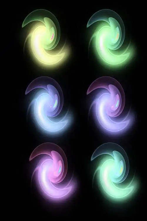 月亮梦幻绚彩光效特效海报背景装饰免扣元素