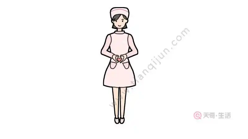 白衣天使加油简笔画画法