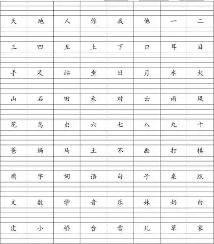 人教版一年级上册生字表给汉字加拼音(供参考)