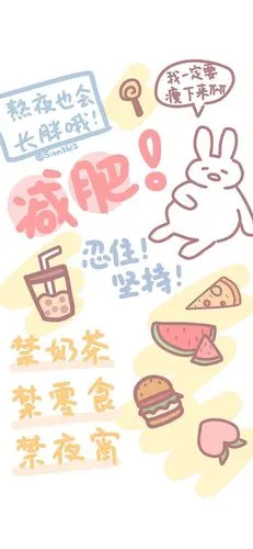 锁屏壁纸 减肥是不可能的 这辈子都不可能的