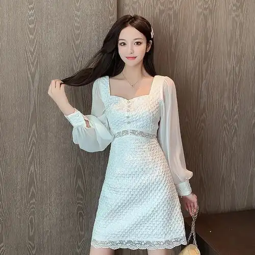 新款2022秋季优雅风气质女装涤纶中裙高腰见图片厂家