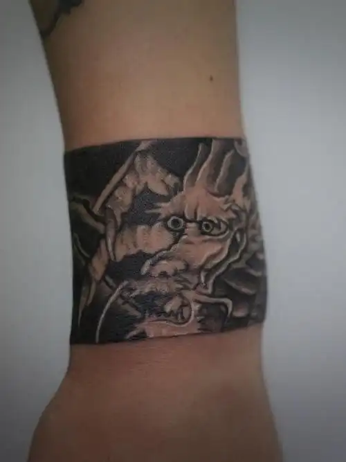 龙臂环_纹身图案手稿图片_刘大鹏的纹身作品集