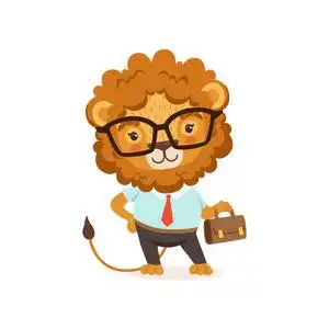 有茂盛鬃毛的动物.平面样式中的向量照片