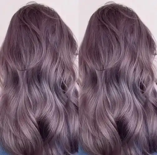 想染浅色系的女生们可以试试这个紫灰色米葡萄紫色头发 仙气程度直接