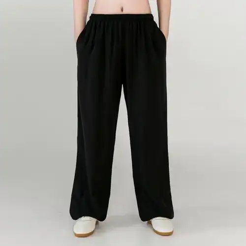 太极裤女棉麻春夏季灯笼裤太极拳服装男