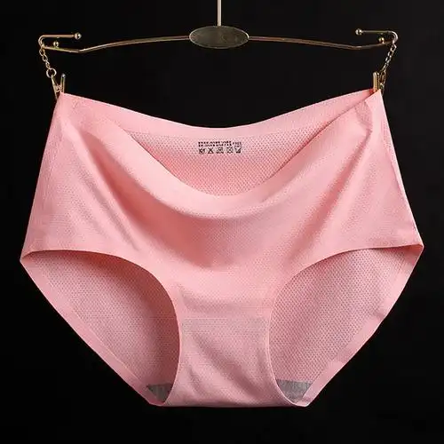 爆款性感一片式无痕女内裤 高档压边镂空女士内裤冰丝女三角内.