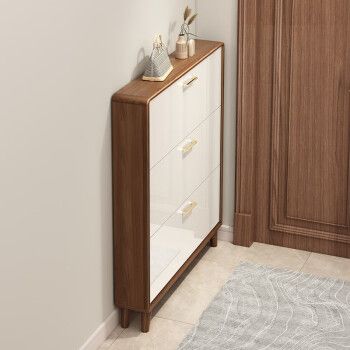 小米石安予具 薄翻斗鞋柜简约现代衣帽柜一体鞋柜玄关门厅柜门口进门