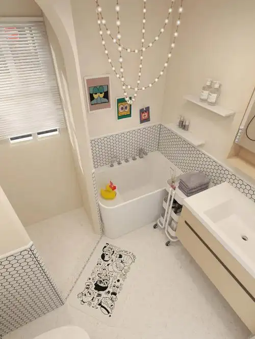 4平卫生间浴缸淋浴干湿分离妥妥安排