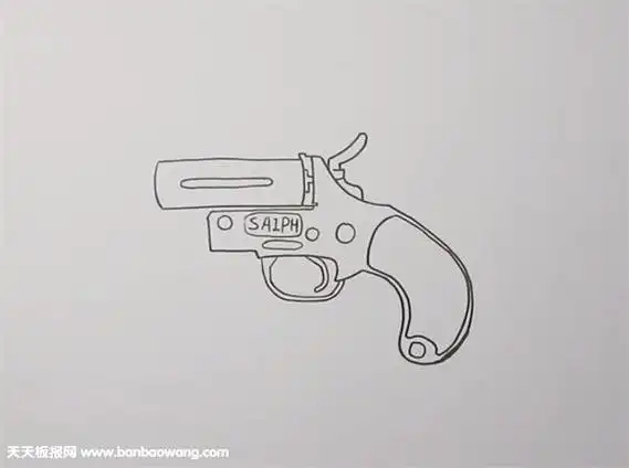 信号枪怎么画简笔画信号枪简笔画
