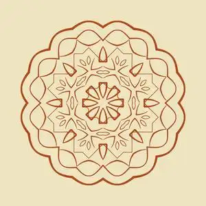 圆形装饰图案插画