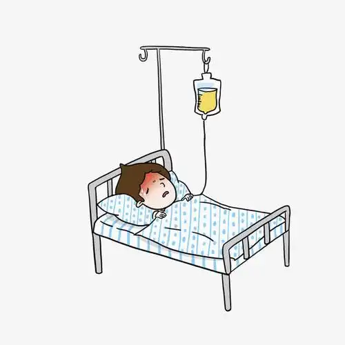 卡通输液的男孩png