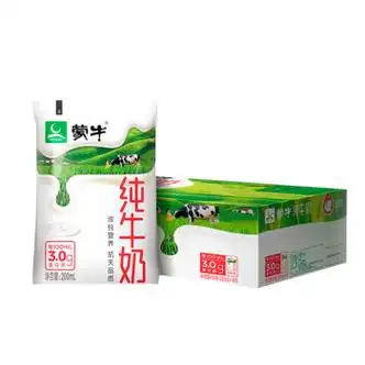蒙牛mengniu纯牛奶百利包10月10日礼佳品200mlx16袋早餐纯牛奶整箱
